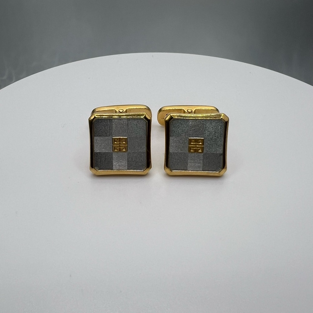 Givenchy Gold and Gray Cufflinks